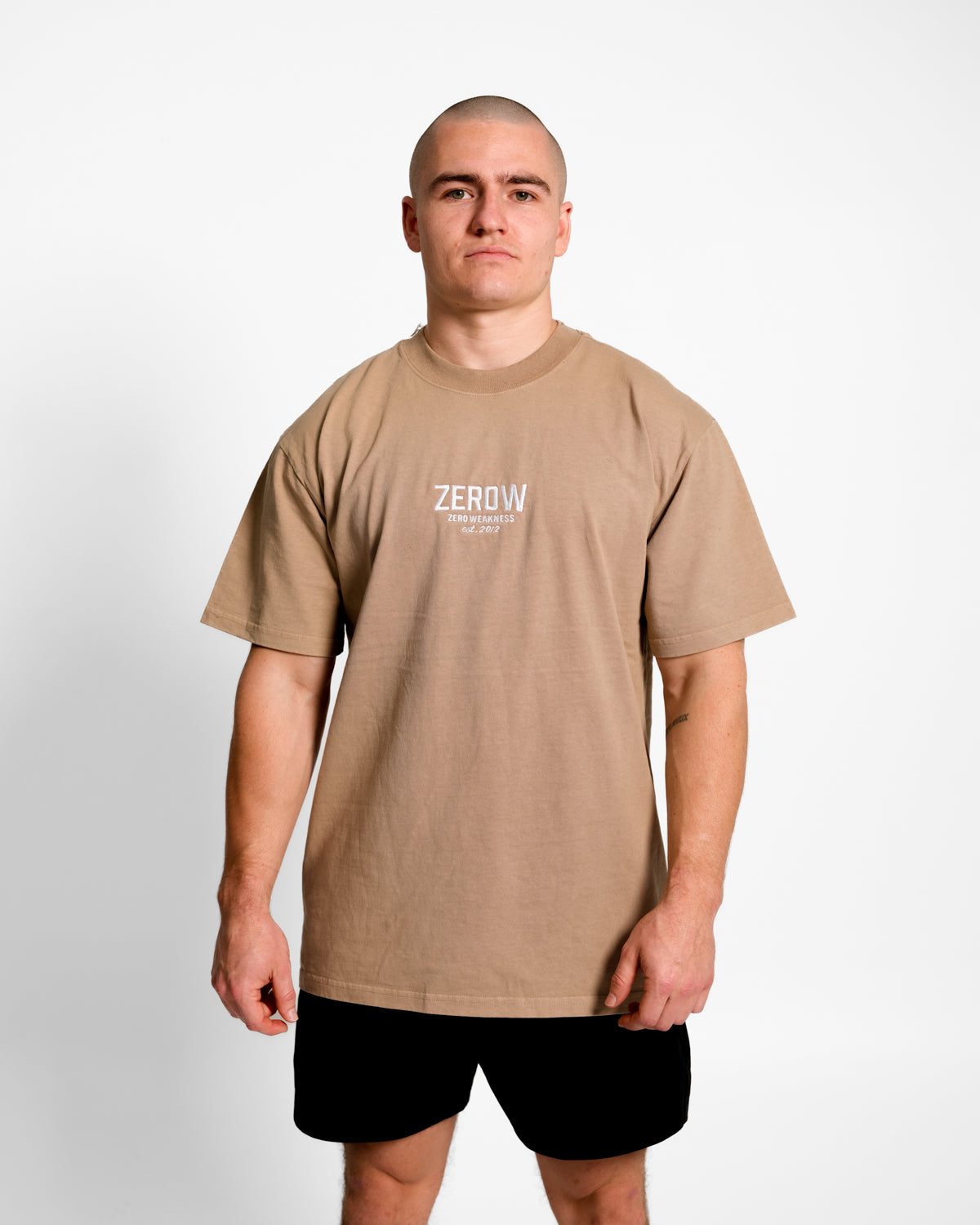 Embroidered Khaki Tees