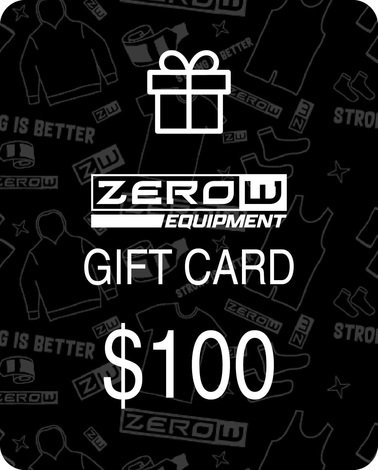 ZeroW Equipment Gift Card