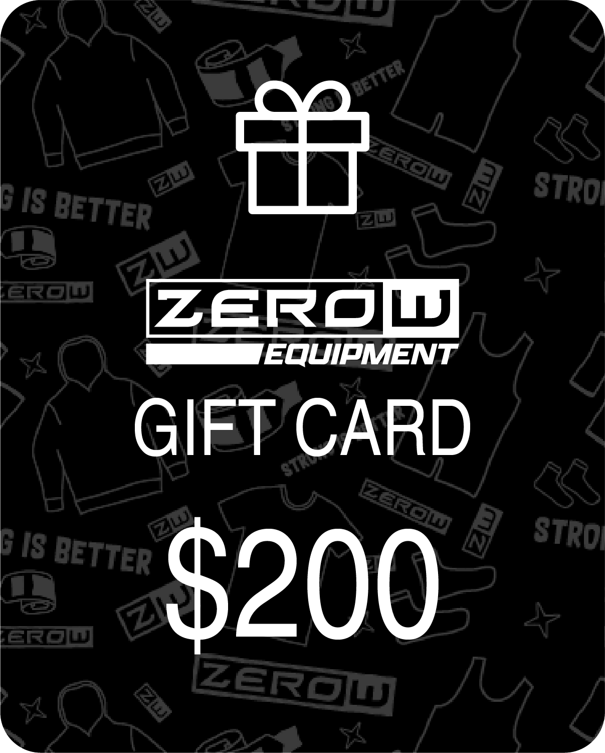 ZeroW Equipment Gift Card