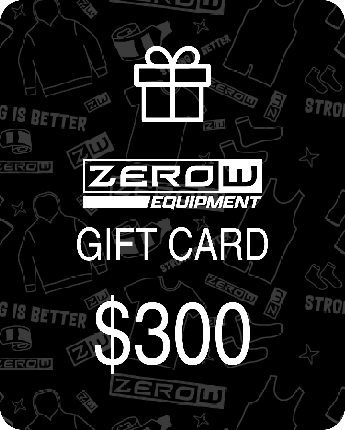 ZeroW Equipment Gift Card