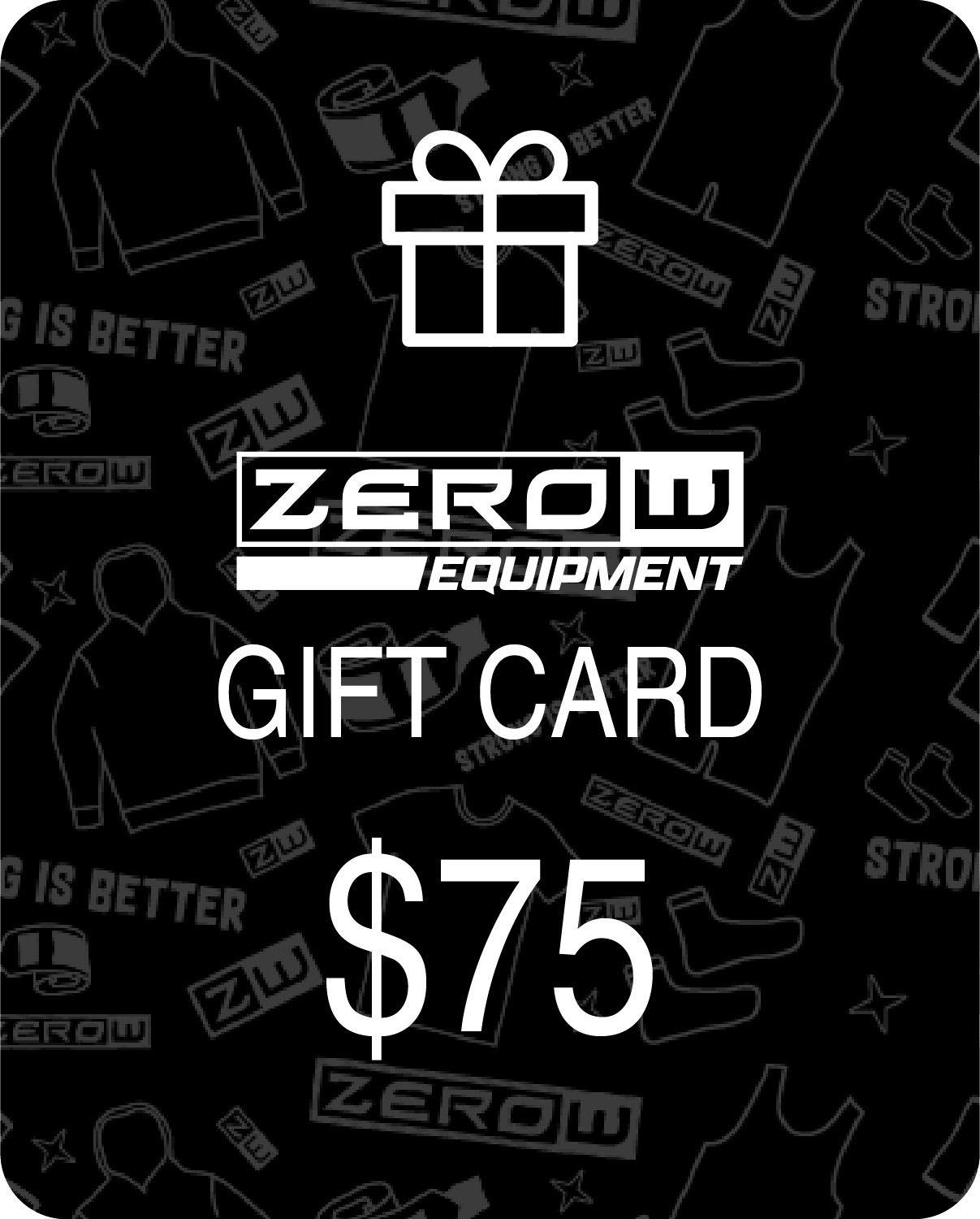 ZeroW Equipment Gift Card